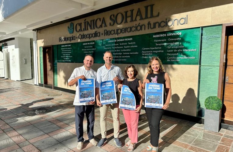 The Fuengirola City Council organizes the third outdoor night -air spinning marathon for the benefit of AFA