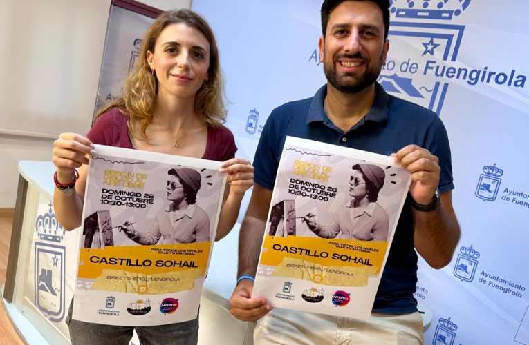 The City Council organizes an outdoor drawing day at the Sohail castle together with the Urban Sketchers Fuengirola group