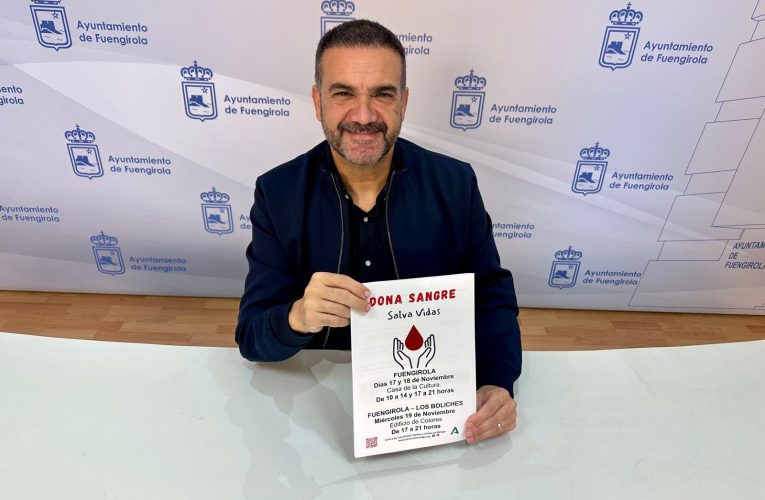 Fuengirola will host a new blood collection on November 17 and 18 at the House of Culture and on the 19th at the Colores building
