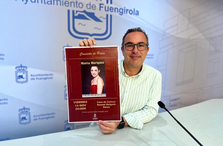 Piano concert by María Márquez this Friday at the Manuel Delgado Perea House of Culture in Fuengirola