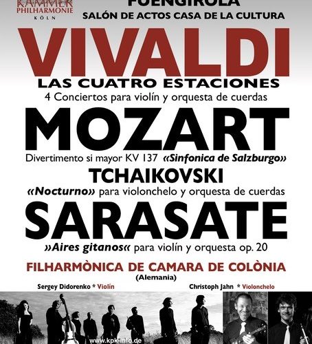The Fuengirola House of Culture will host a concert by the Colonia Chamber Philharmonic